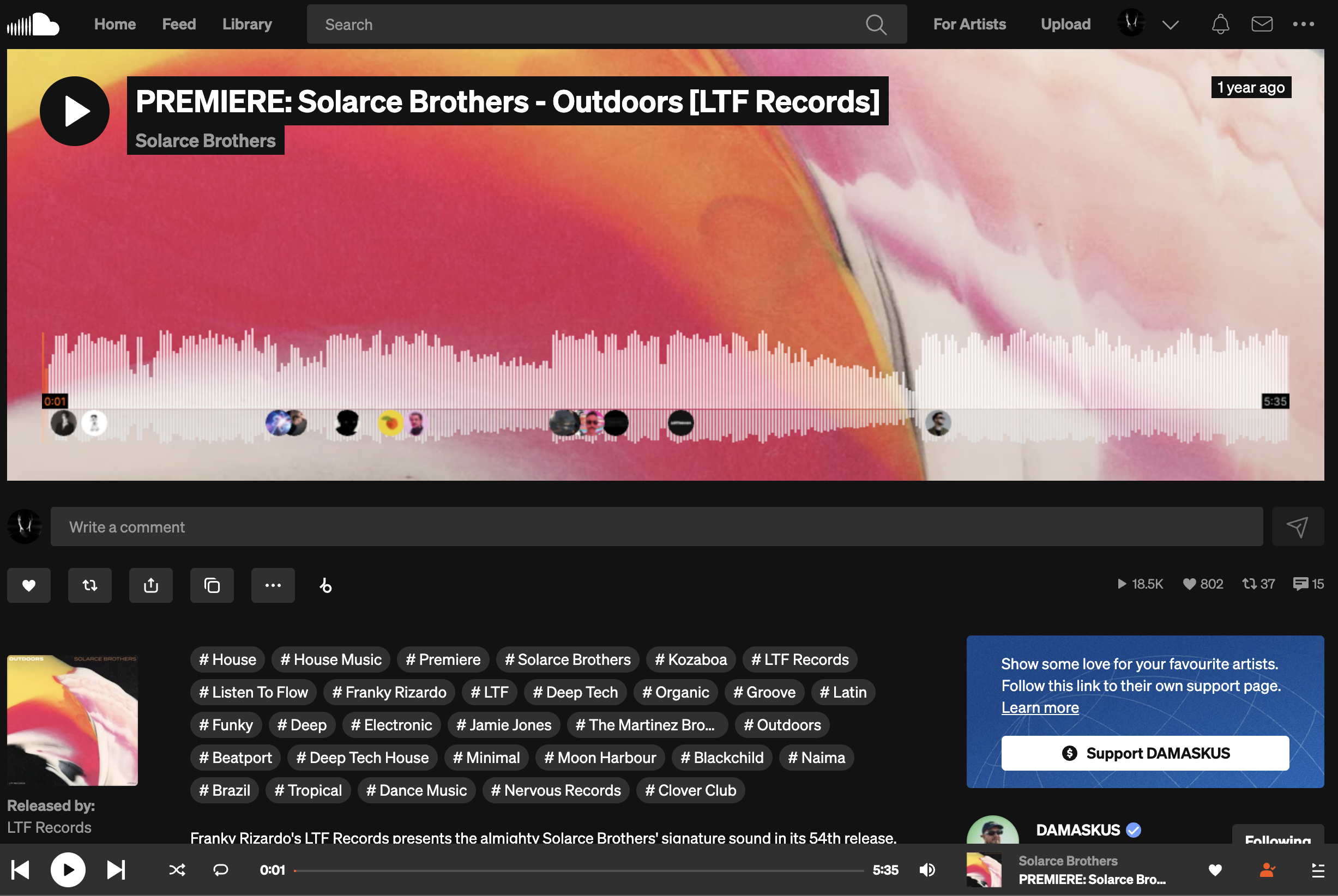 SoundCloud Waveform